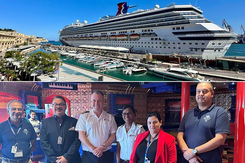 Carnival Freedom Valletta Cruise Port'a İlk Ziyaretini Gerçekleştirdi